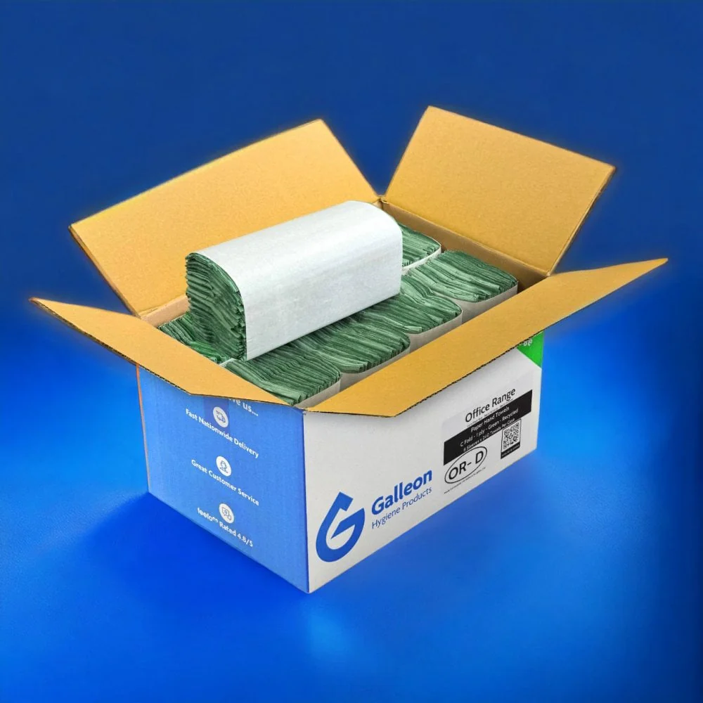 1 Ply - Green - C-Fold - Paper Hand Towels