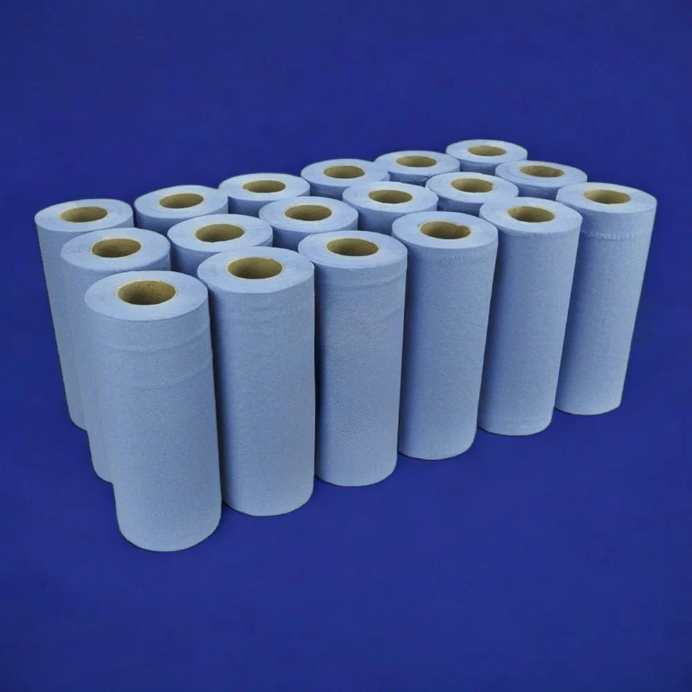 10" Wiper Rolls - 3 Ply - Blue - Image 4