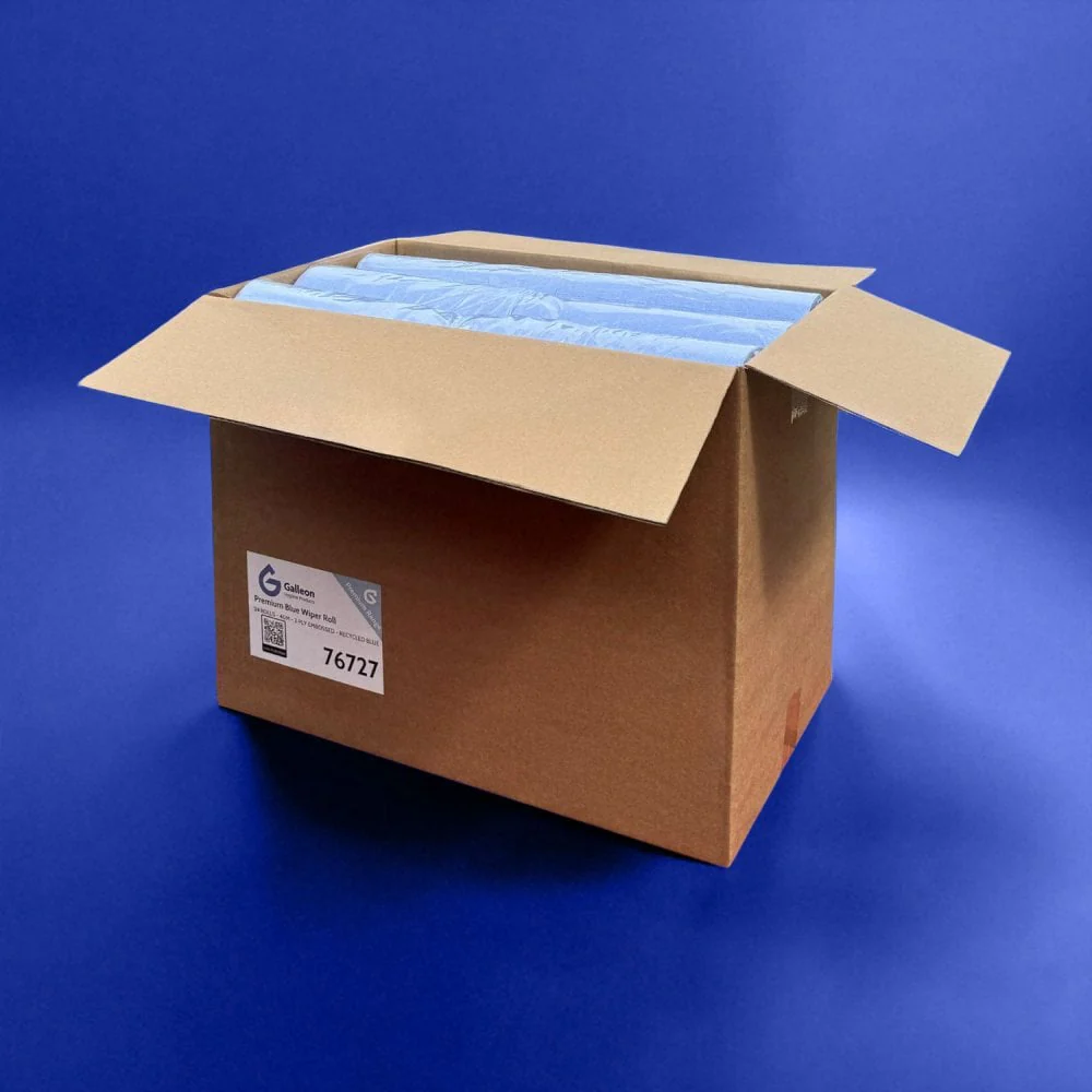 10" Wiper Rolls - Embossed - Blue - Image 3