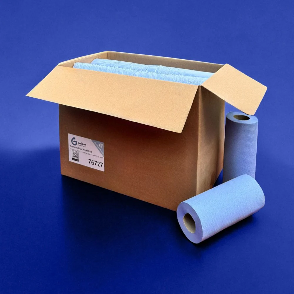 10" Wiper Rolls - Embossed - Blue - Image 4