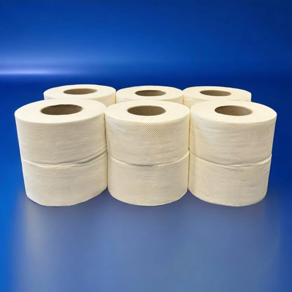 12 Embossed Mini Jumbo Toilet Rolls - Image 10
