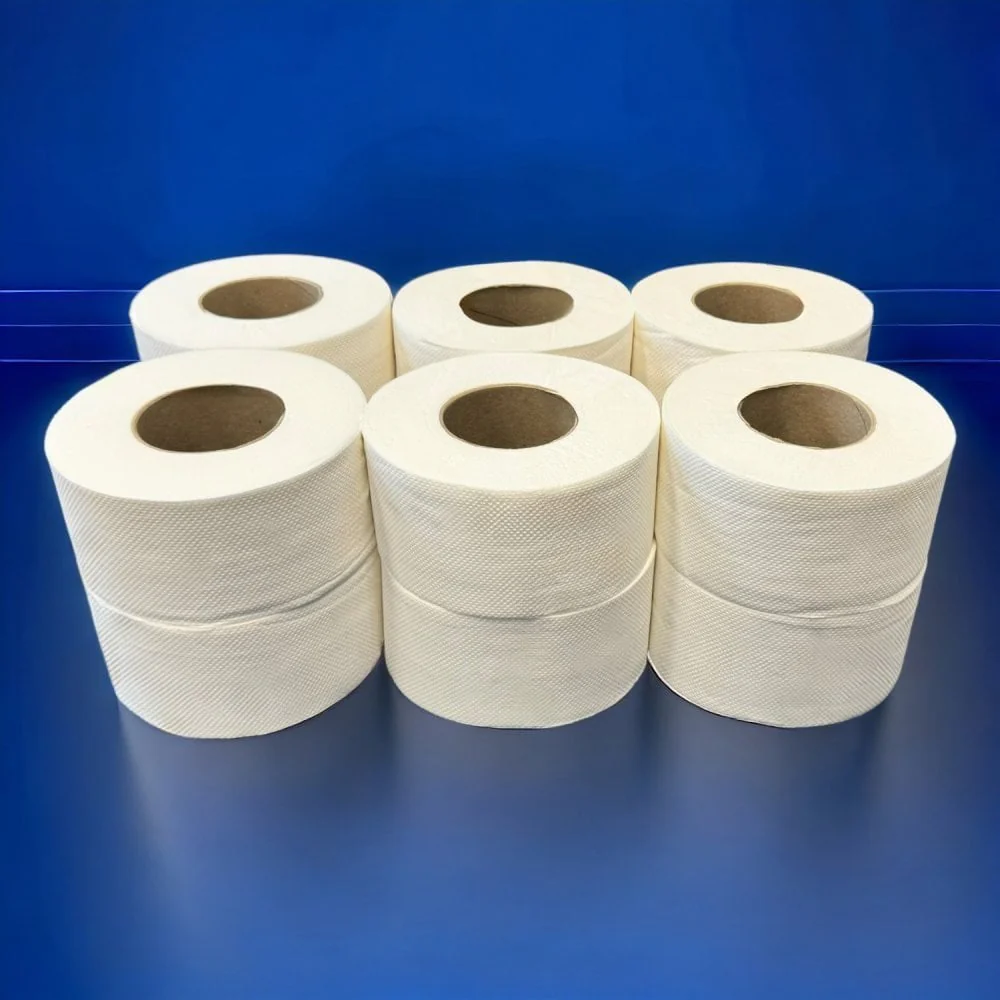 12 Embossed Mini Jumbo Toilet Rolls - Image 6