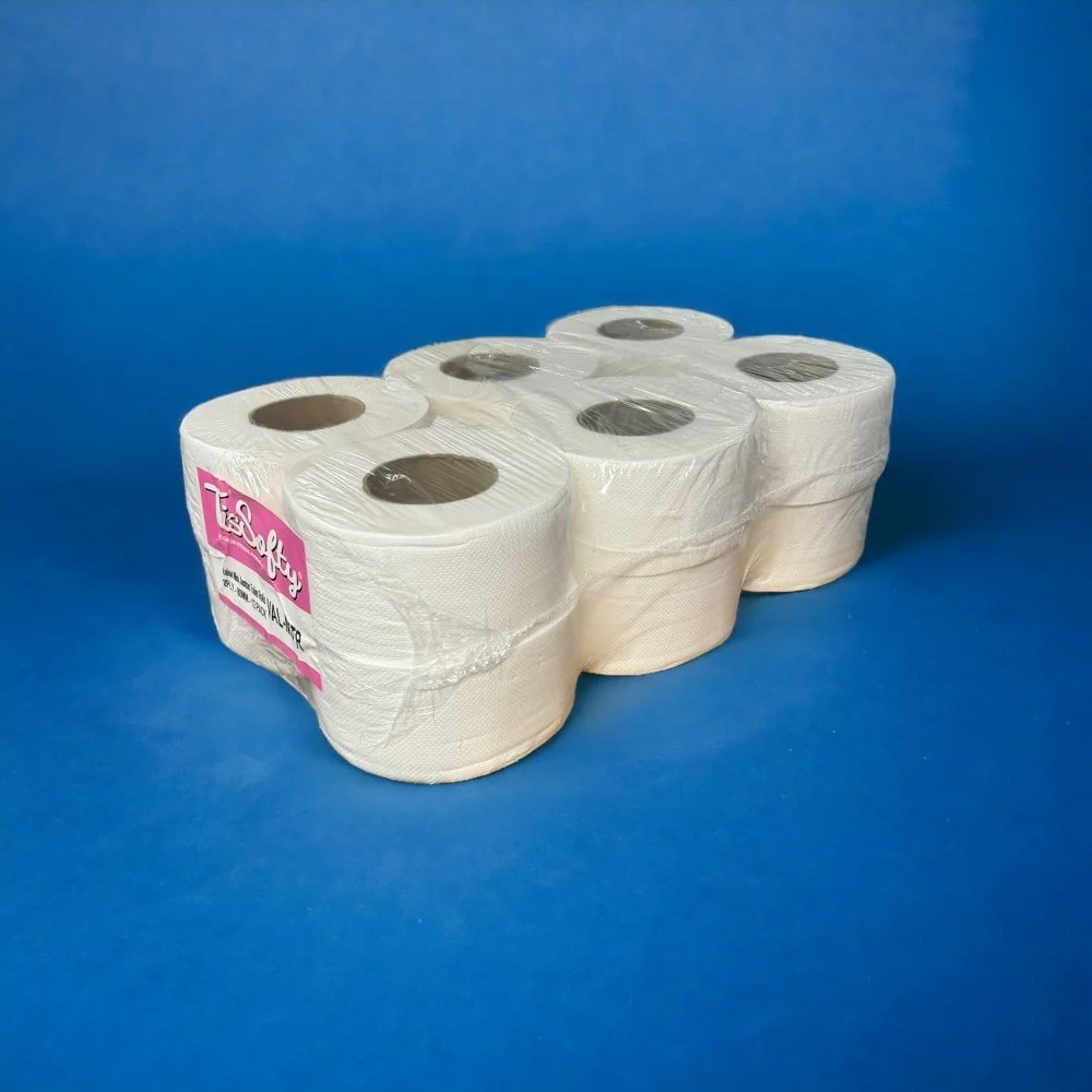 12 Embossed Mini Jumbo Toilet Rolls - Image 8