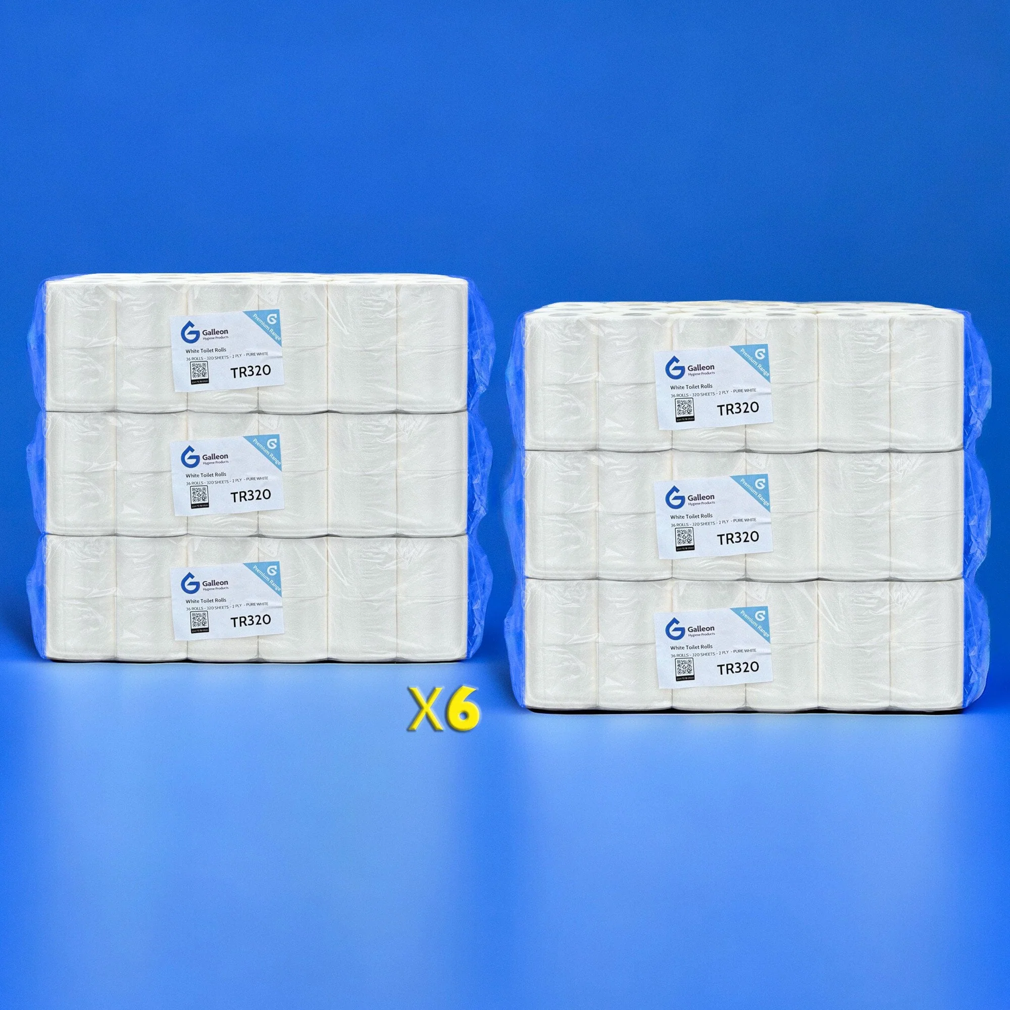320 Sheet Toilet Rolls - 2 Ply - Embossed - Image 59