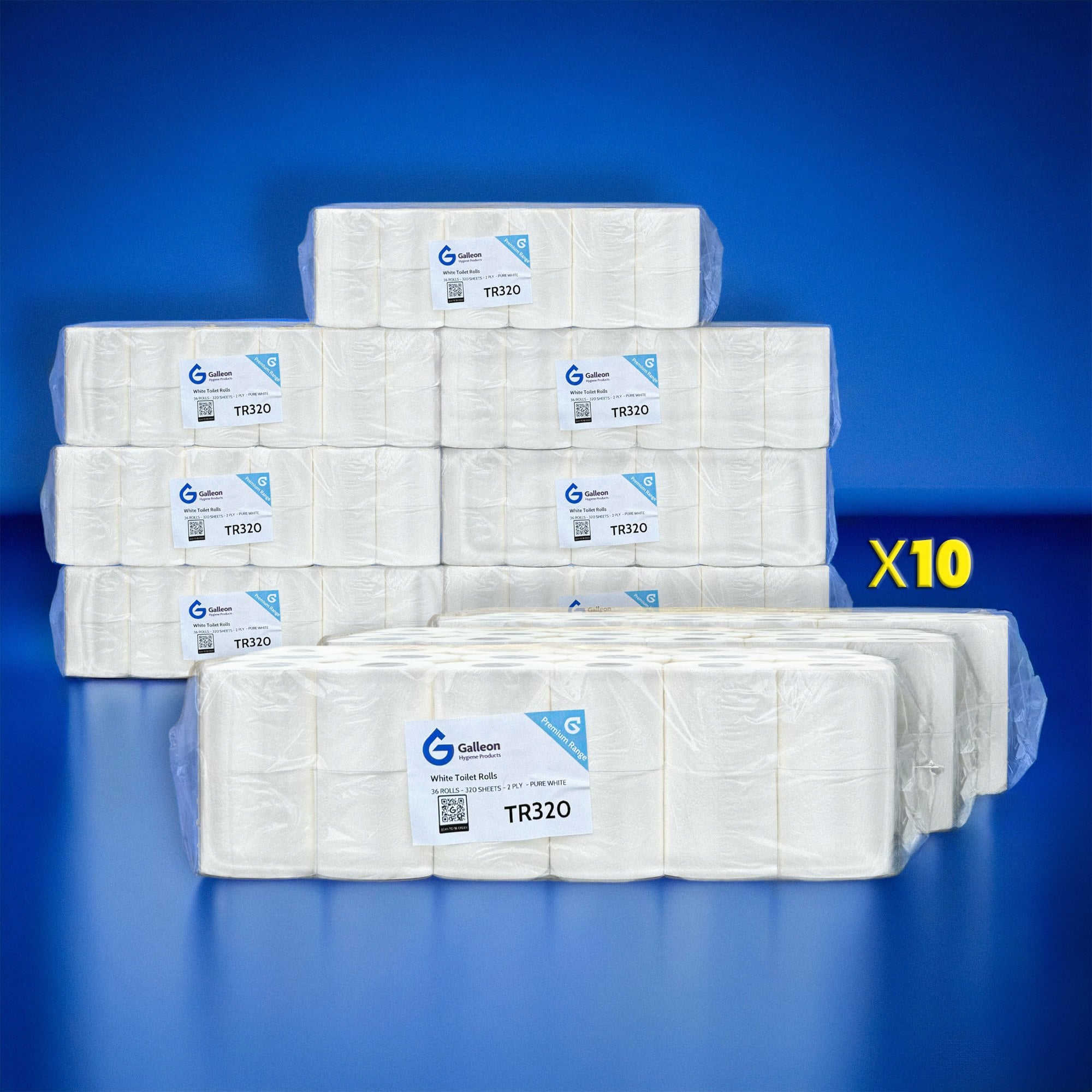 320 Sheet Toilet Rolls - 2 Ply - Embossed - Image 69