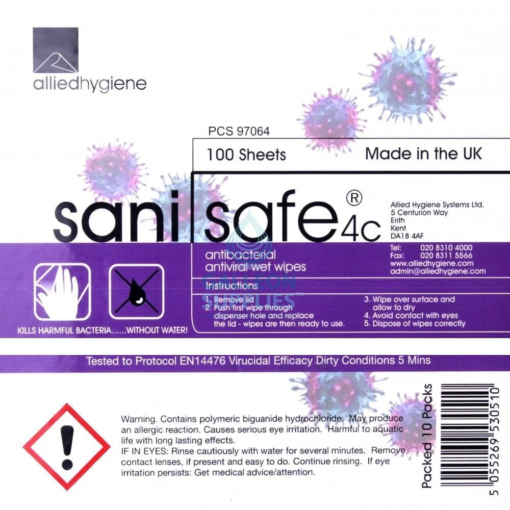 Anti Viral / Antibacterial Large Surface Disinfectant Wipes - Image 12