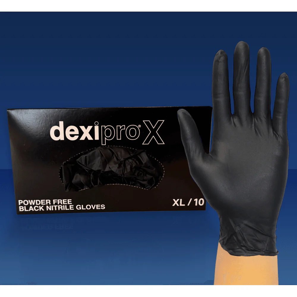 Black Nitrile Gloves - Powder Free - Image 3