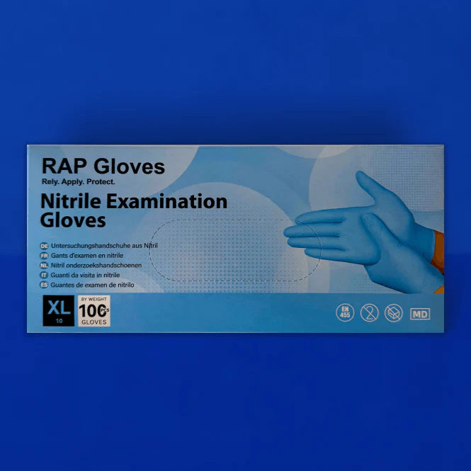 Blue Nitrile Gloves - Powder Free - Image 4