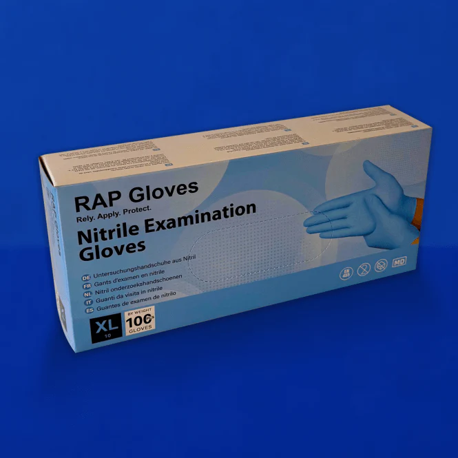 Blue Nitrile Gloves - Powder Free - Image 5