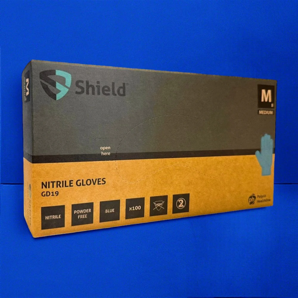 Blue Nitrile Gloves - Powder Free - Image 3
