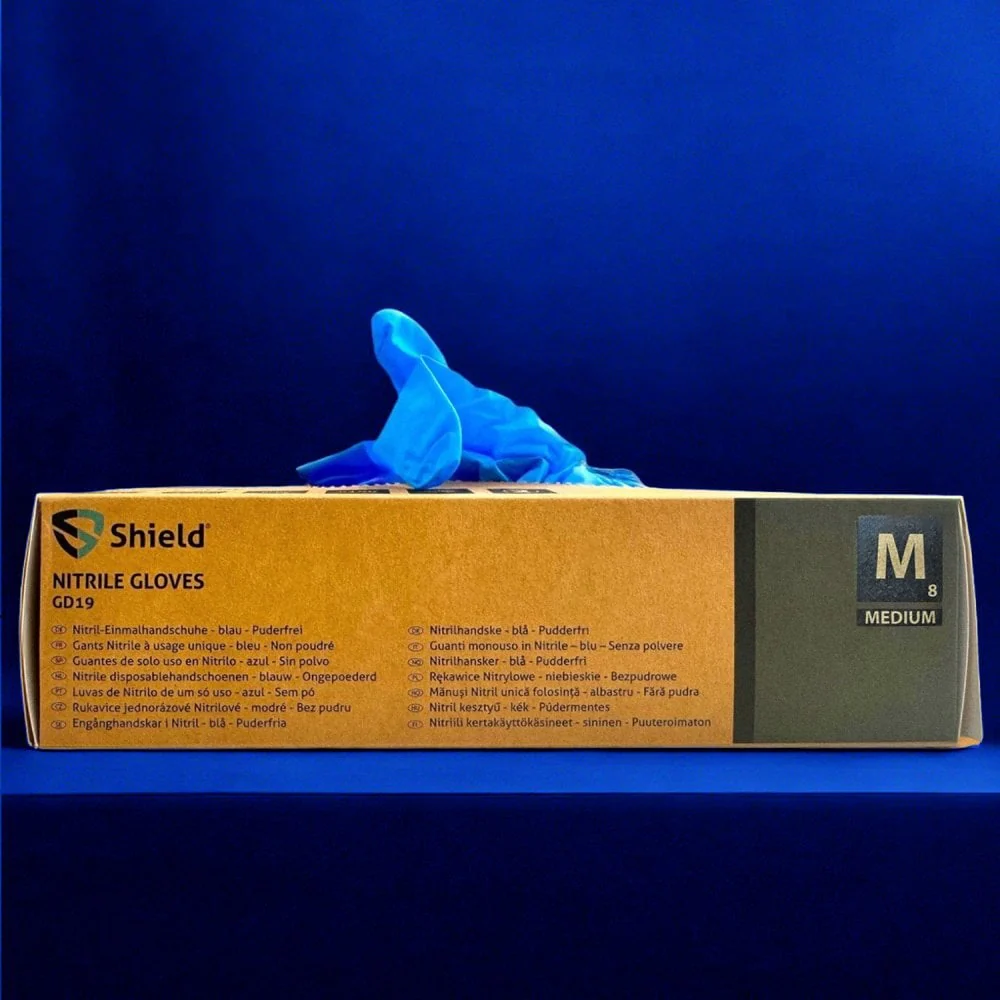 Blue Nitrile Gloves - Powder Free - Image 4