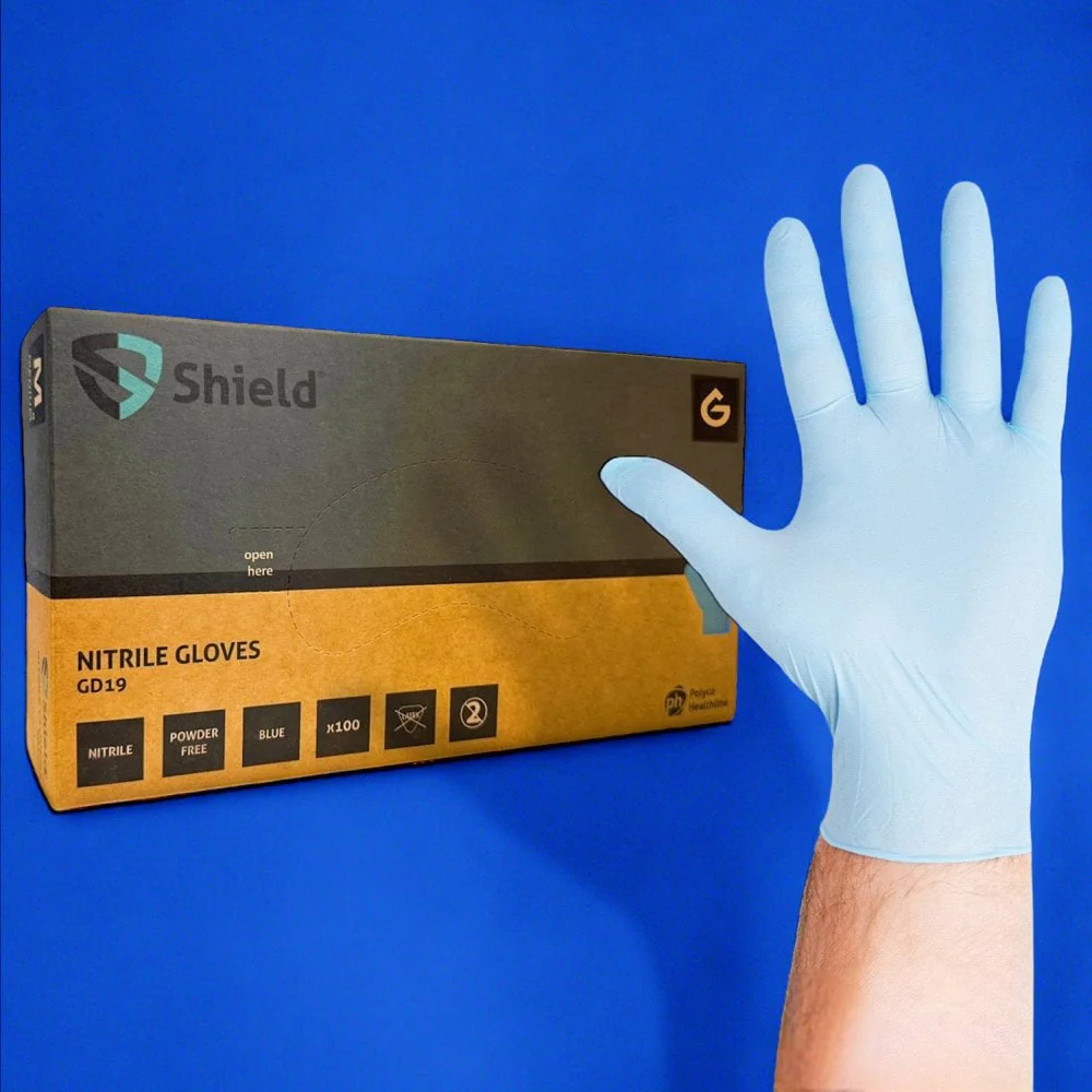 Blue Nitrile Gloves - Powder Free - Image 6