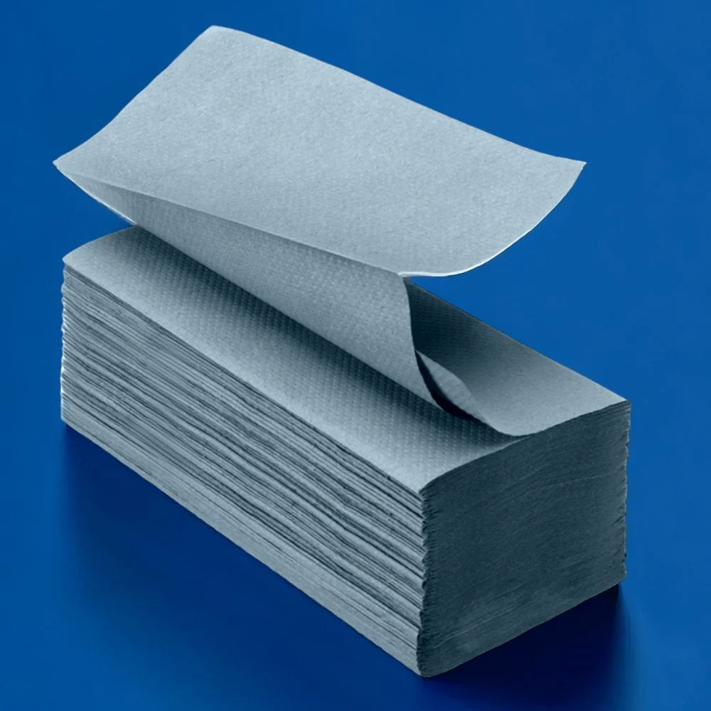 Blue - V-Fold - Paper Hand Towels | 3 Cases - Image 3