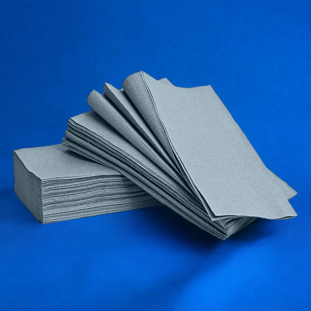 Blue - V-Fold - Paper Hand Towels | 3 Cases - Image 4
