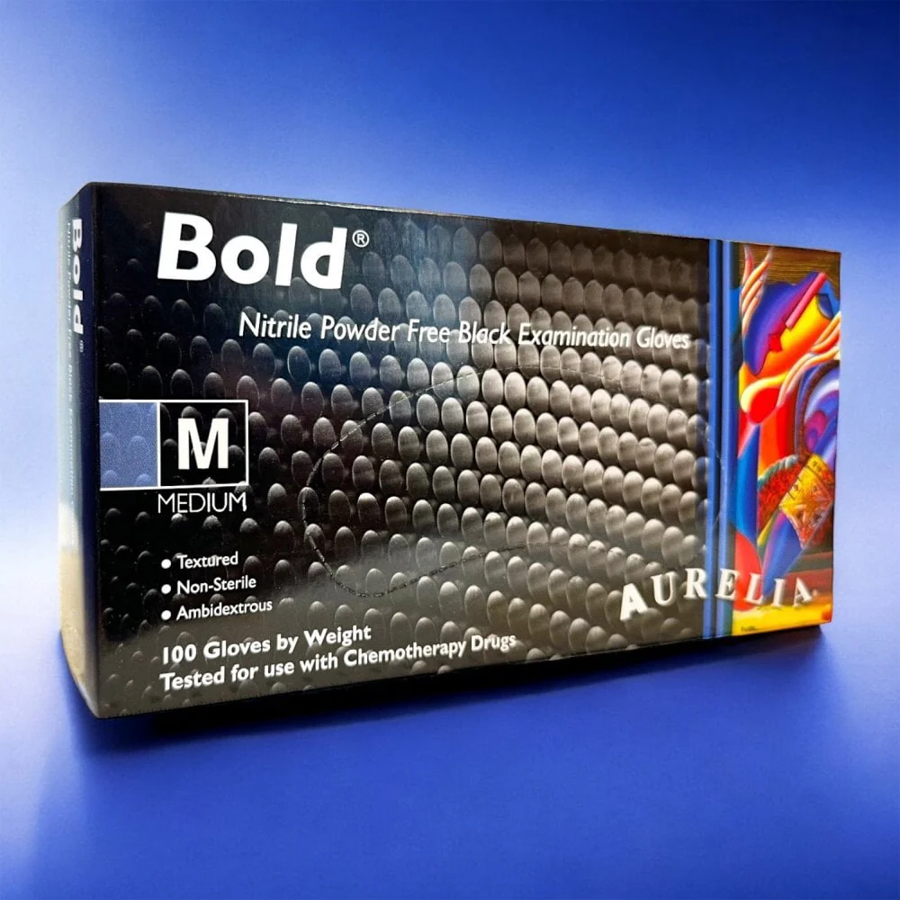 Bold - Black Nitrile Gloves - Powder Free - Image 3