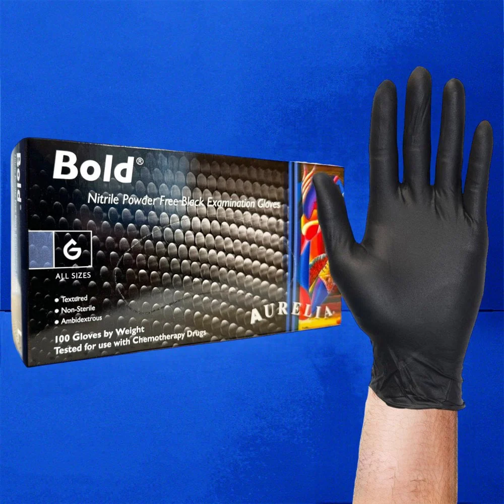 Bold - Black Nitrile Gloves - Powder Free - Image 6