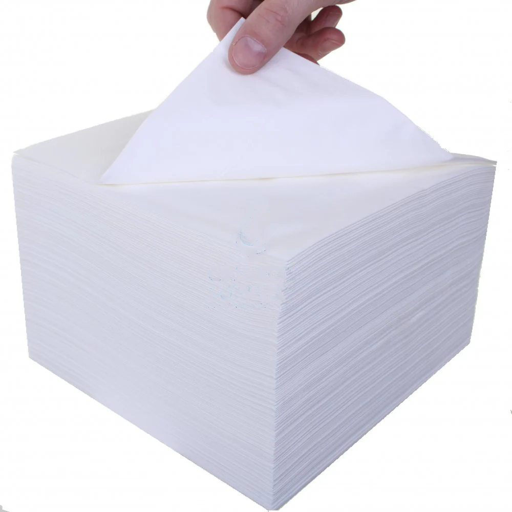 Dinner Napkin - 2 Ply - White - 40cm x 40cm - Image 3