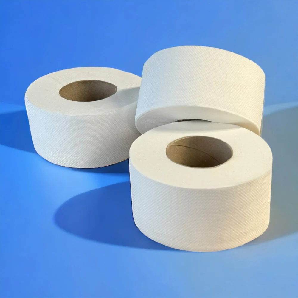 Jumbo Mini Toilet Rolls - 2 Ply - Embossed - Image 3