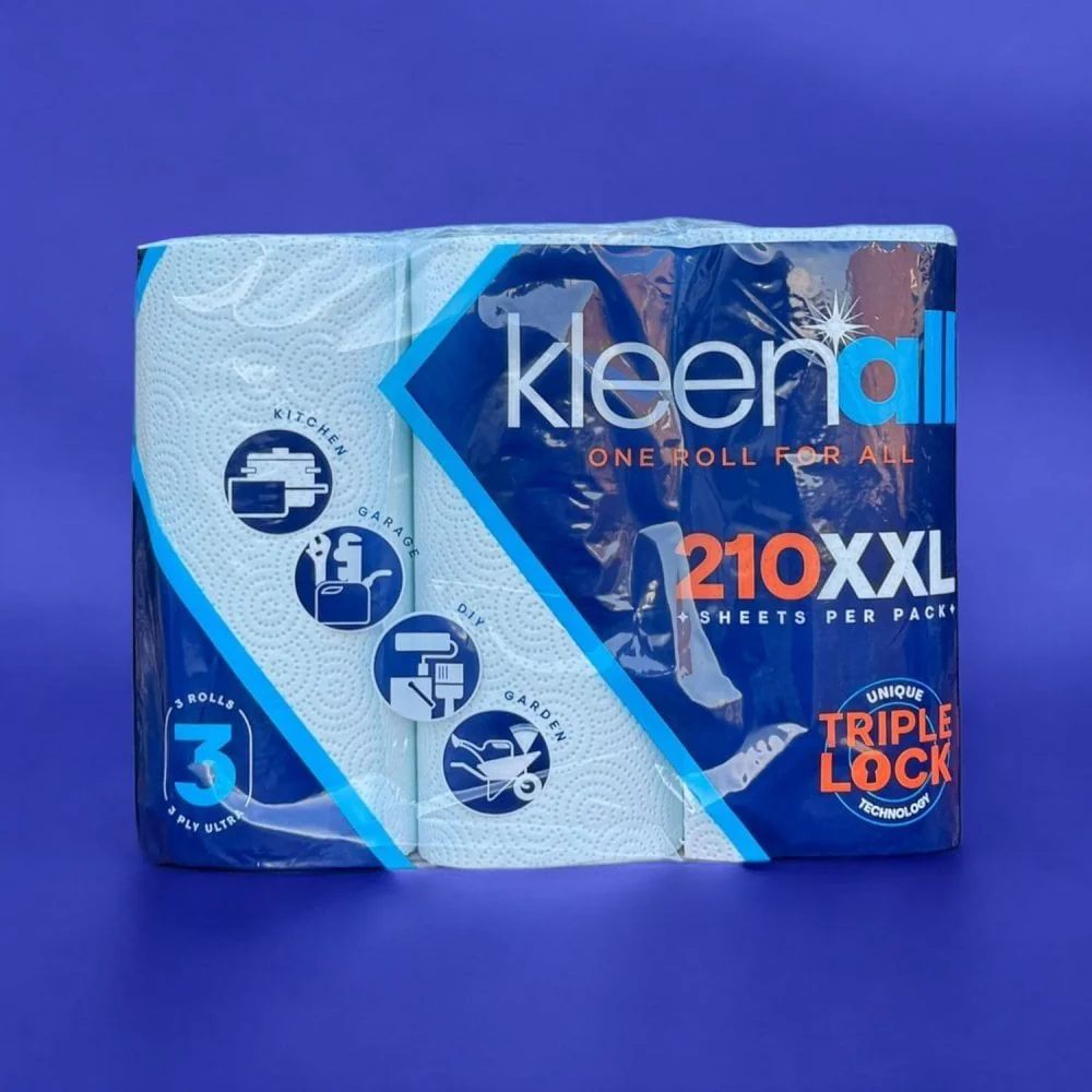 Kleenall Kitchen Rolls - 3 Ply x 12 Rolls | 4 Cases - Image 4