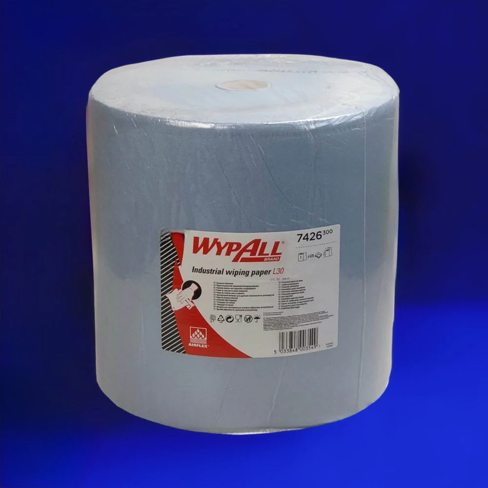 L30 Ultra + Large Wiper Roll - 3 Ply - Blue - Image 6