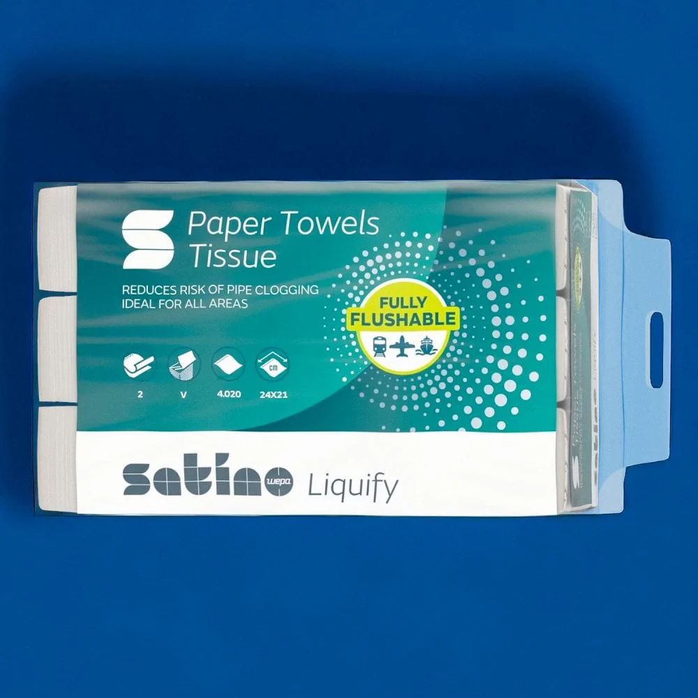 Liquify 2 Ply V-Fold - White Paper Hand Towels - Image 3