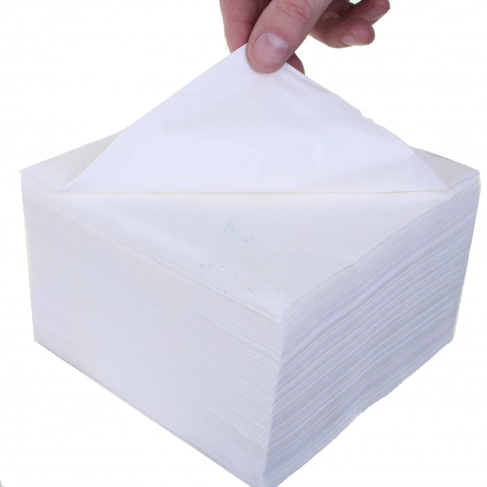 Lunch Napkin - 2 Ply - White - 33cm x 33cm - Image 3