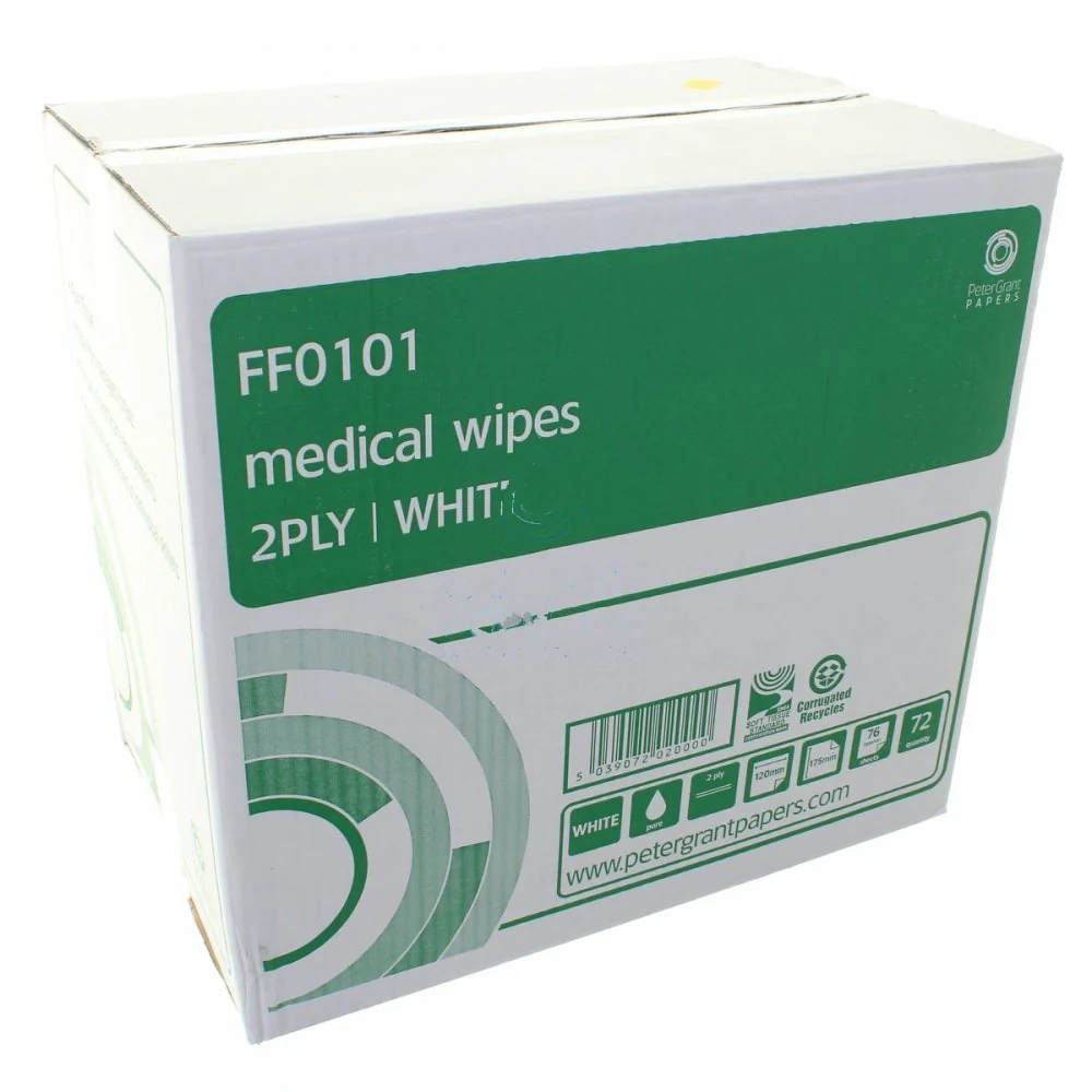 Medical Wipes - 2 Ply White - Image 3