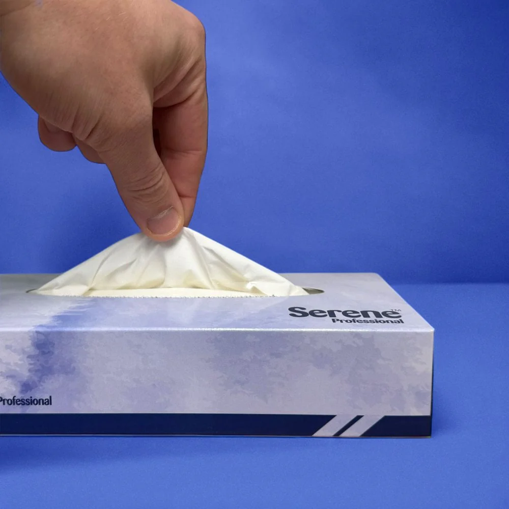 Paper Facial Tissues - 2 Ply White - Image 4