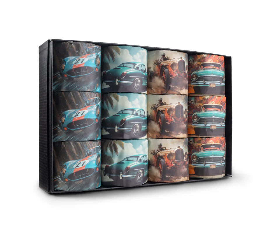 Car Collection #2 Bamboo Toilet Rolls - 24 Rolls x 400 Sheets / 3 Ply - Image 3
