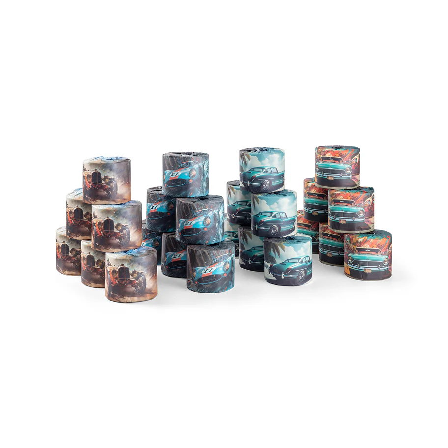 Car Collection #2 Bamboo Toilet Rolls - 24 Rolls x 400 Sheets / 3 Ply - Image 4