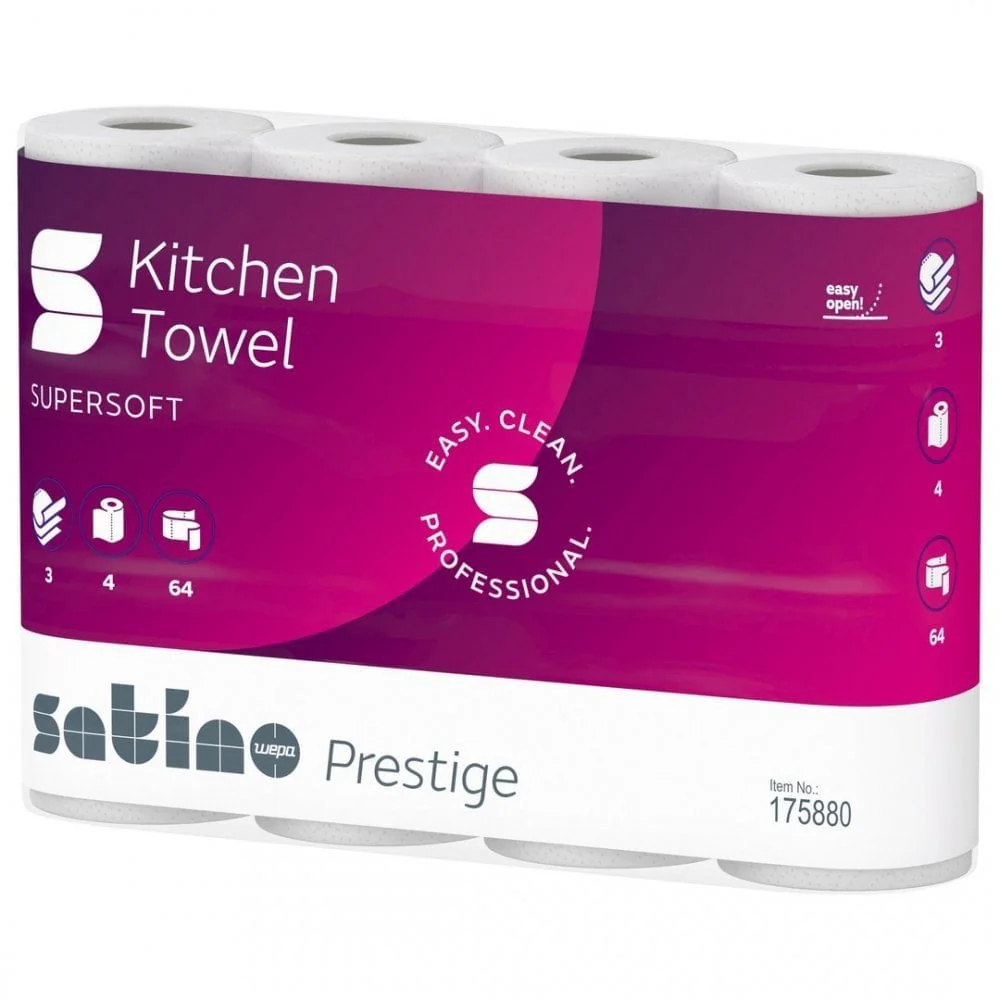 Prestige Premium Kitchen Rolls - 3 Ply x 32 Rolls | 4 Cases - Image 8