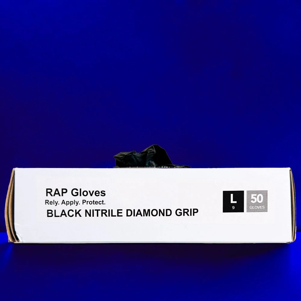 RAP - Black Nitrile Gloves - Powder Free - Image 5