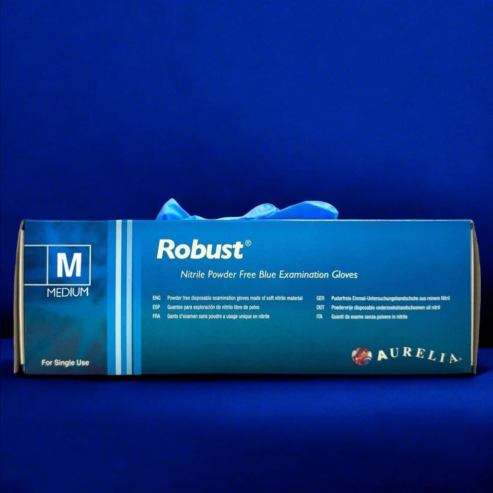 Robust - Blue Nitrile Gloves - Powder Free - Image 4