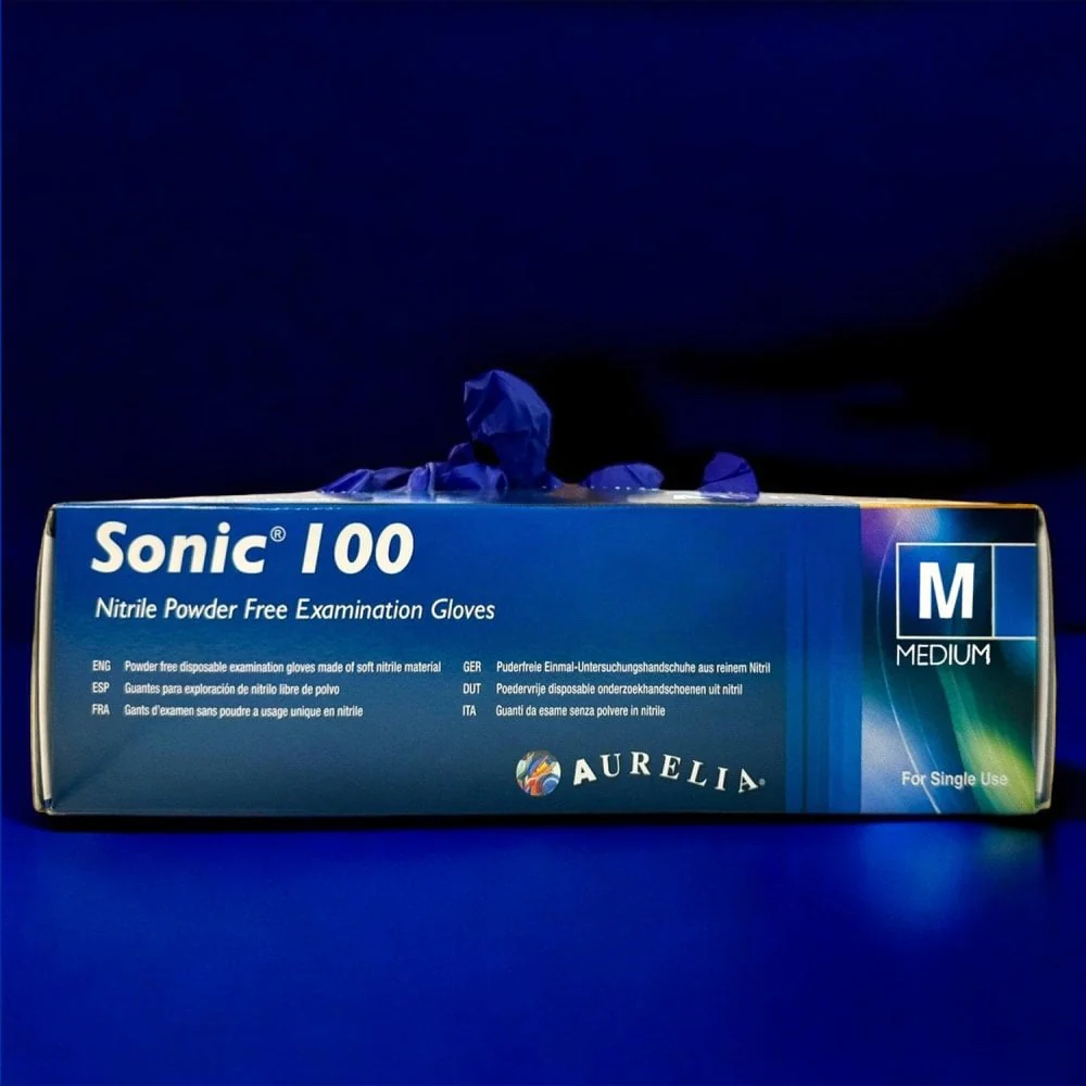 Sonic 100 Cobalt Blue Nitrile Gloves - Powder Free - Image 5