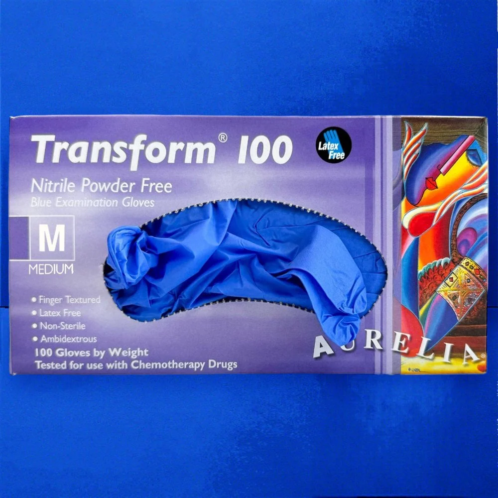 Transform - Blue Nitrile Gloves - Powder Free - Image 3