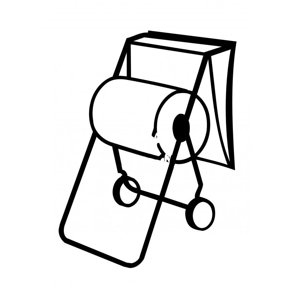 Workshop Wiper Roll Stand On Wheels - Image 7
